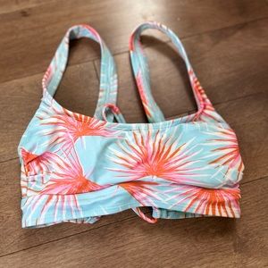 Pink and blue tie back bikini